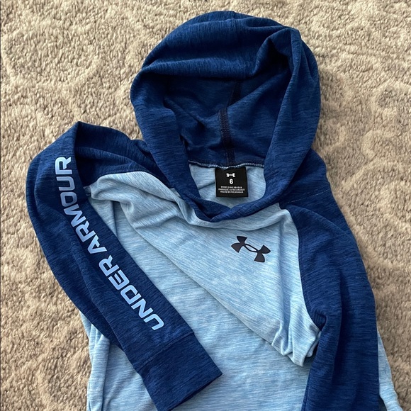 Under Armour Kids Two-Tone Blue Hoodie - Picture 2 of 4